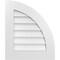 Ekena Millwork Quarter Round Top Right Surface Mount PVC Gable Vent w/ 3-1/2"W x 1"P Standard Frame, 20"W x 24"H GVPQR20X2401SN - alternate 1